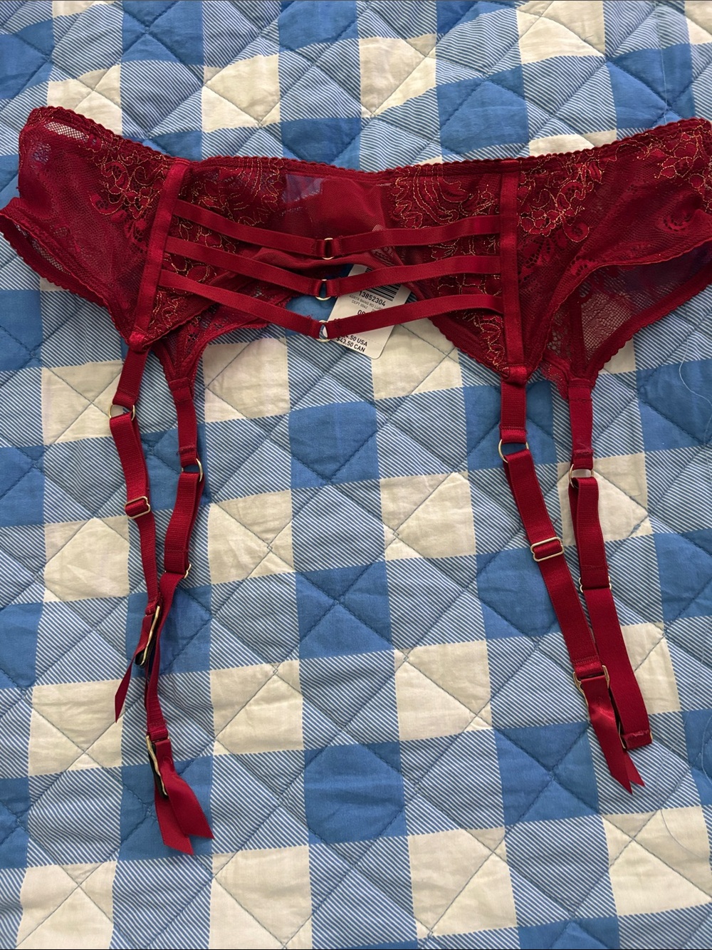 torrid Red Lace Strappy Garter Belt